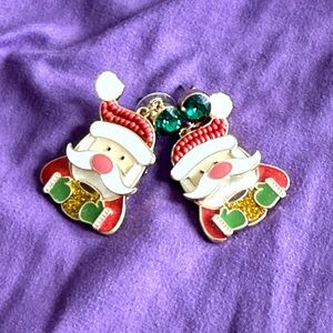 Festive Santa Earrings